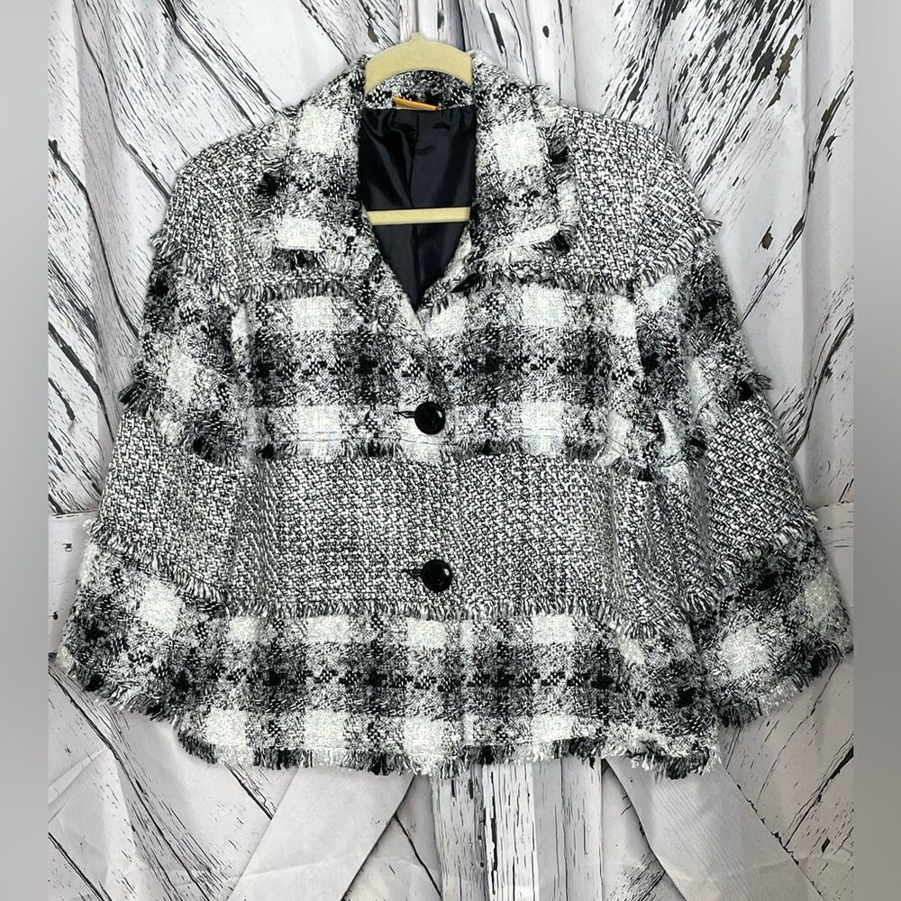 Ruby Rd. Frayed Tweed Jacket Cropped MP